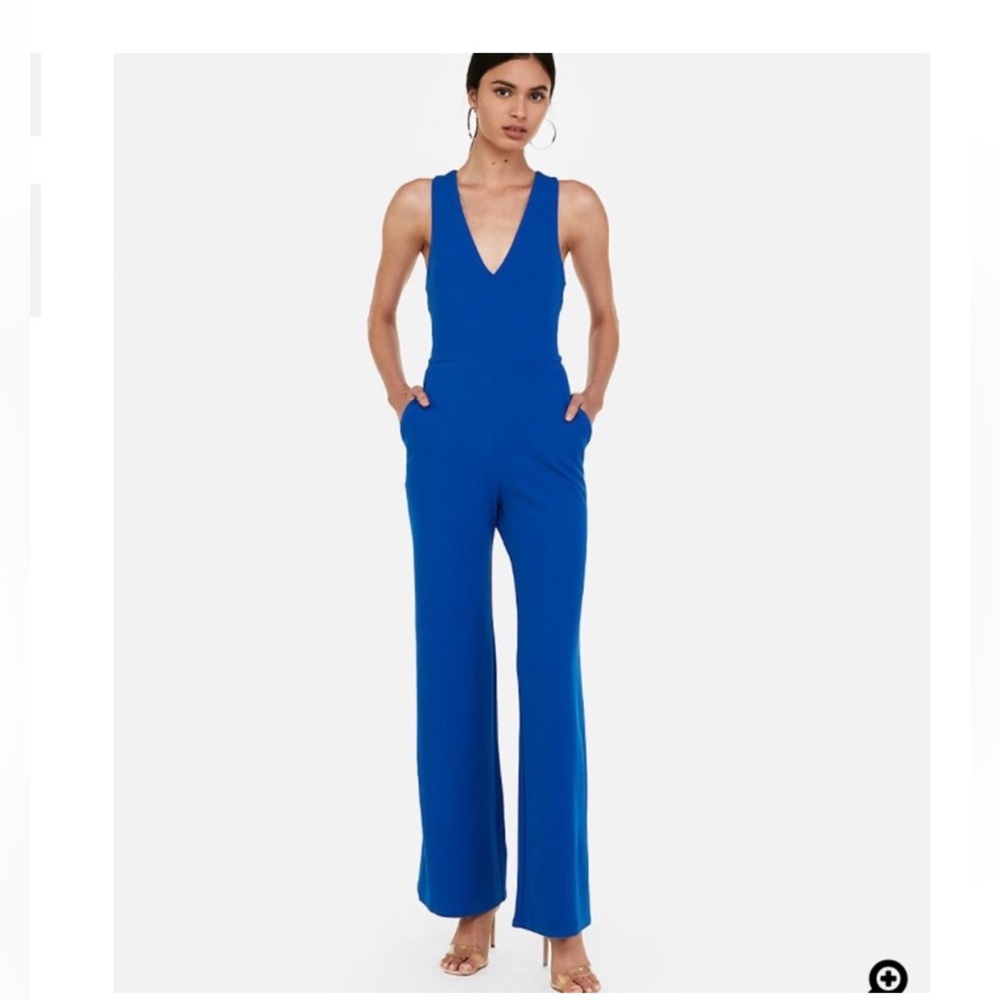 Express Cross Back Wide Leg Jumpsuit